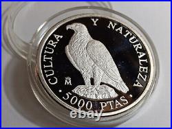 Silver BIG coin 54 gr. 925 (50 gr fine) Spain Juan Carlos I imperial Eagle
