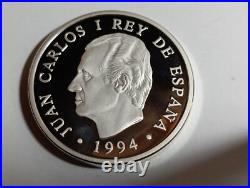 Silver BIG coin 54 gr. 925 (50 gr fine) Spain Juan Carlos I imperial Eagle