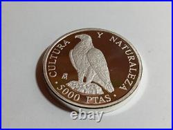 Silver BIG coin 54 gr. 925 (50 gr fine) Spain Juan Carlos I imperial Eagle