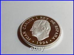 Silver BIG coin 54 gr. 925 (50 gr fine) Spain Juan Carlos I imperial Eagle