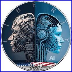 Silver Coin Set of 4 X 2023 American Eagle $1 AI-4 X 1oz Fine Silver 0.999