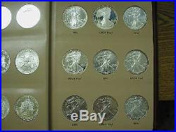 Silver Eagle 55 Coin Collection 1986-2011 UNC with proof P-S-W & Burnished