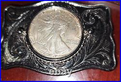 Silver Eagle Coin, Belt Buckle