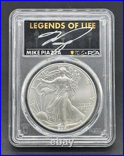 Silver eagle dollar 2021 $1 Graded 999 Type-2 PCGS MS70 Signed Edition Silver eagle dollar 2021 $1 Graded 999 Type-2 PCGS MS70 Signed Edition