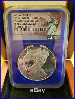 Super Rare 2016 W Eagle Congratulations Set PF 70, 30th Ann, Lettered Edge