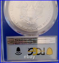 T1/p and T2/w 1oz silver eagles both PCGS MS70 best examples of this bu coin