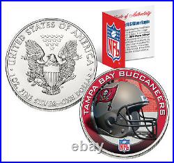 TAMPA BAY BUCS 1 OZ American Silver Eagle $1 US Coin Colorized NFL LICENSED