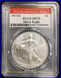 The Mystery Mint American Silver Eagle Collection Pcgs Ms70 X8 Wooden Case Coa