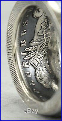 Top Qualitysize 111885-o Morgan Dollar 90% Silver Coin Ring24k Golden Eagle