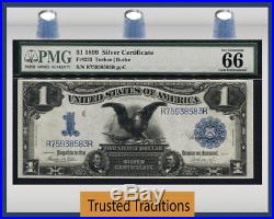 Tt Fr 233 1899 $1 Silver Certificate Black Eagle Pmg 66 Epq Gem Uncirculated