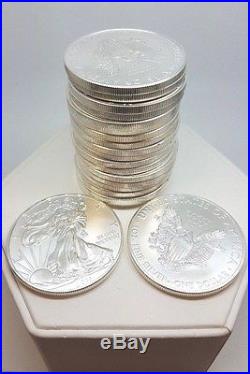 Tube of Liberty Silver Dollars 20 coins American Eagle Bullion (1469)