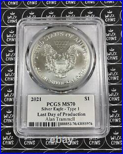 UK SELLER 2021 $1 Silver 1oz Eagle Dollar Type1 LDOP Graded Silver Bullion Coin