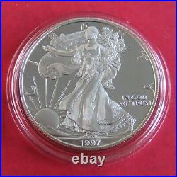 USA 1997 P ONE DOLLAR 1oz. 999 SILVER PROOF EAGLE