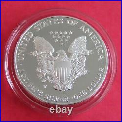 USA 2001 W ONE DOLLAR 1oz. 999 SILVER PROOF EAGLE