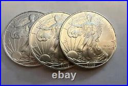 USA 2009 One Ounce Silver Eagle Dollar In Near Mint Condition