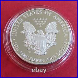 USA 2013 W ONE DOLLAR 1oz. 999 SILVER PROOF EAGLE complete