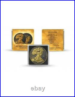 USA 2021 $1 Liberty American Eagle-Golden Ring 1 Oz Silver Coin