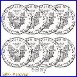 USA 8x 1 Dollar 2015 Silver Eagle Amerikas Wahrzeichen II Silber in Farbe