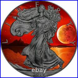 USA BLOOD MOON American Silver Eagle 2018 Walking Liberty $1 Dollar Coin 1 oz