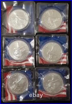 USA United States Silver Eagle Dollar 2022 Colorized American Wildlife Full Set