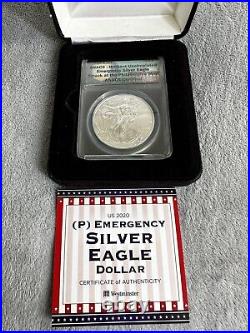 US 2020 (P) Emergency Issue Silver Eagle $1 Dollar Coin Philadelphia Mint 1oz