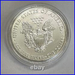 United States Of America US 2011 1oz Fine Silver Eagle Gilt Details