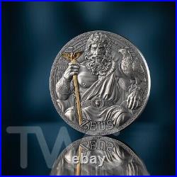 Zeus The Great Greek Mythology 3 oz Antique finish Silver Coin CFA Cameroon 2025 Zeus The Great Greek Mythology 3 oz Antique finish Silver Coin CFA Cameroon 2025