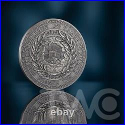 Zeus The Great Greek Mythology 3 oz Antique finish Silver Coin CFA Cameroon 2025 Zeus The Great Greek Mythology 3 oz Antique finish Silver Coin CFA Cameroon 2025