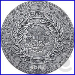 Zeus The Great Greek Mythology 3 oz Antique finish Silver Coin CFA Cameroon 2025 Zeus The Great Greek Mythology 3 oz Antique finish Silver Coin CFA Cameroon 2025